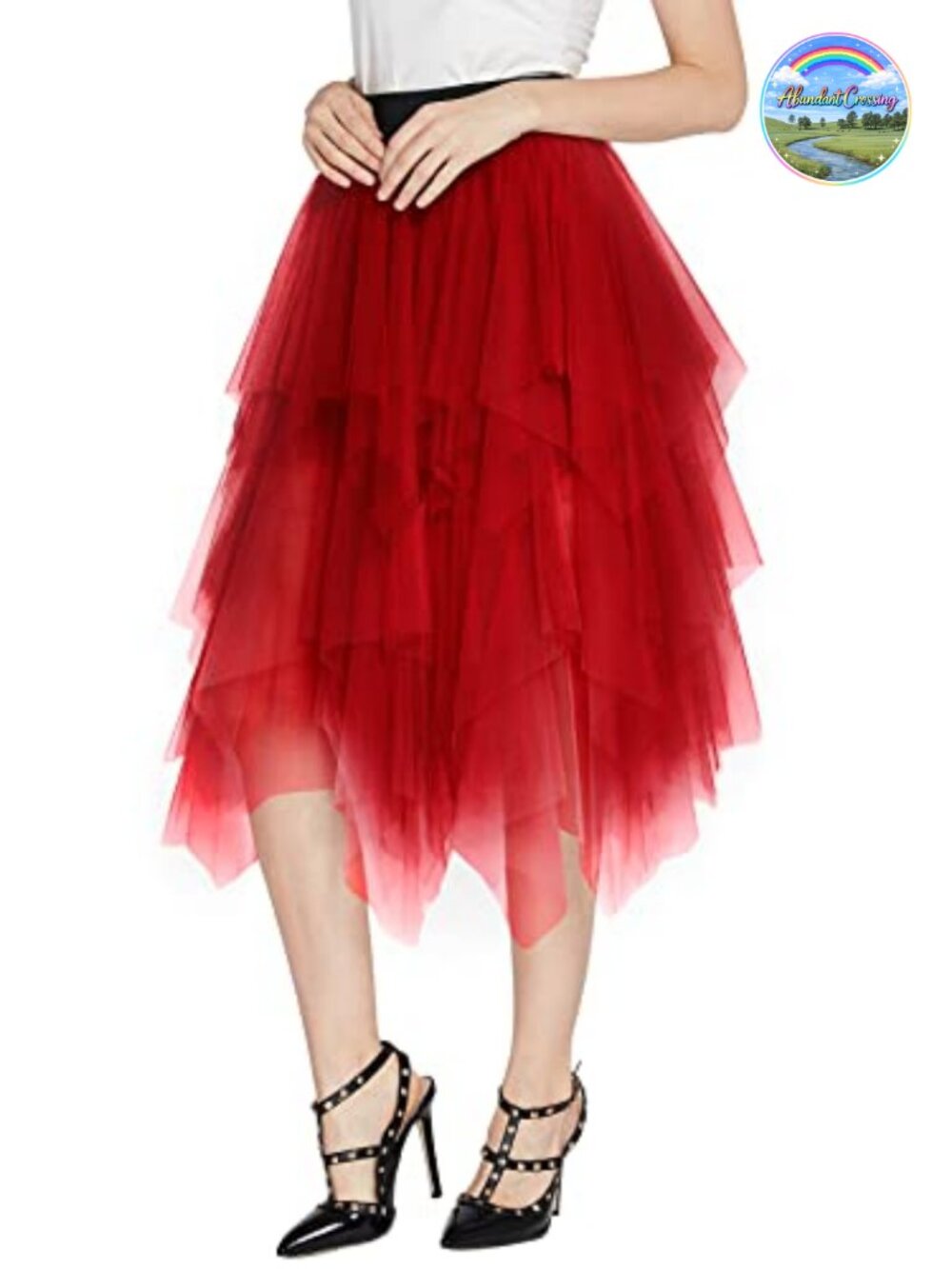 A-Line Mesh Tutu Skirt Fluffy Layered Tulle Midi Long Skirt